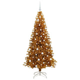 Albero di Natale con 300 LED con supporto Oro 180 cm PET