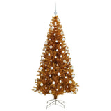 Albero di Natale con 300 LED con supporto Oro 180 cm PET
