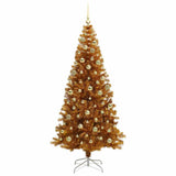 Albero di Natale con 300 LED con supporto Oro 180 cm PET