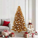 Albero di Natale con 300 LED con supporto Oro 180 cm PET