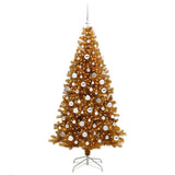 Albero di Natale con 300 LED con supporto Oro 180 cm PET