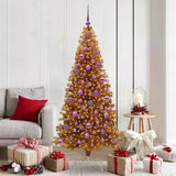Albero di Natale con 300 LED con supporto Oro 180 cm PET