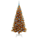 Albero di Natale con 300 LED con supporto Oro 180 cm PET