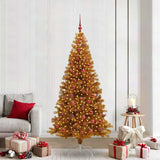 Albero di Natale con 300 LED con supporto Oro 210 cm PET