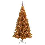 Albero di Natale con 300 LED con supporto Oro 210 cm PET