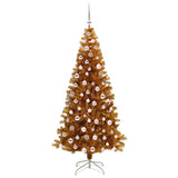 Albero di Natale con 300 LED con supporto Oro 210 cm PET