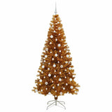 Albero di Natale con 300 LED con supporto Oro 210 cm PET