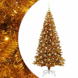Albero di Natale con 300 LED con supporto Oro 210 cm PET