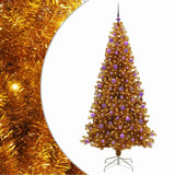 Albero di Natale con 300 LED con supporto Oro 210 cm PET