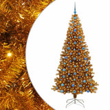 Albero di Natale con 300 LED con supporto Oro 210 cm PET