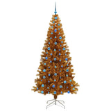 Albero di Natale con 300 LED con supporto Oro 210 cm PET