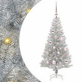 Albero di Natale con 150 LED con supporto Argento 120 cm PET