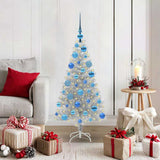 Albero di Natale con 150 LED con supporto Argento 120 cm PET