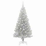 Albero di Natale con 150 LED con supporto Argento 150 cm PET