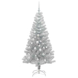 Albero di Natale con 150 LED con supporto Argento 150 cm PET