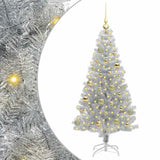 Albero di Natale con 150 LED con supporto Argento 150 cm PET