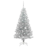 Albero di Natale con 150 LED con supporto Argento 150 cm PET