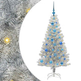 Albero di Natale con 150 LED con supporto Argento 150 cm PET
