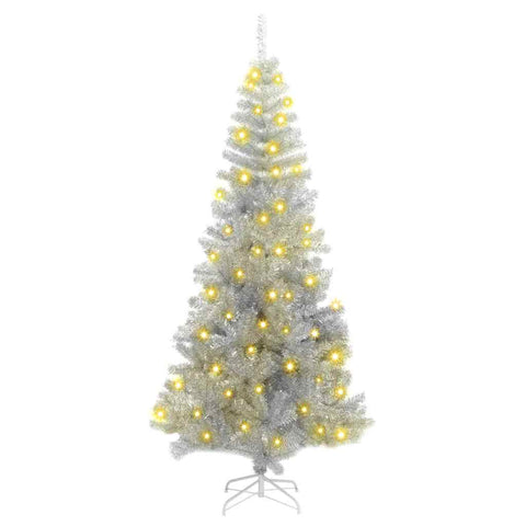 Albero di Natale con 300 LED con supporto Argento 180 cm PET
