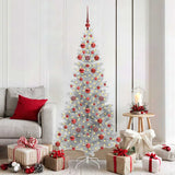 Albero di Natale con 300 LED con supporto Argento 180 cm PET