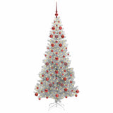 Albero di Natale con 300 LED con supporto Argento 180 cm PET