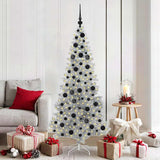 Albero di Natale con 300 LED con supporto Argento 180 cm PET