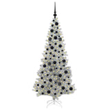 Albero di Natale con 300 LED con supporto Argento 180 cm PET