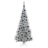 Albero di Natale con 300 LED con supporto Argento 180 cm PET