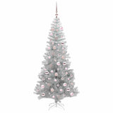 Albero di Natale con 300 LED con supporto Argento 180 cm PET