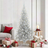 Albero di Natale con 300 LED con supporto Argento 180 cm PET