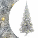 Albero di Natale con 300 LED con supporto Argento 180 cm PET