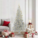 Albero di Natale con 300 LED con supporto Argento 180 cm PET