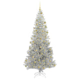 Albero di Natale con 300 LED con supporto Argento 180 cm PET