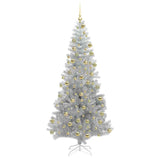 Albero di Natale con 300 LED con supporto Argento 180 cm PET