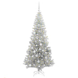 Albero di Natale con 300 LED con supporto Argento 180 cm PET