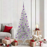 Albero di Natale con 300 LED con supporto Argento 180 cm PET