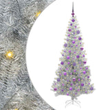 Albero di Natale con 300 LED con supporto Argento 180 cm PET