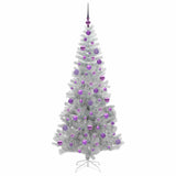 Albero di Natale con 300 LED con supporto Argento 180 cm PET