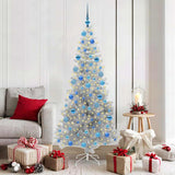 Albero di Natale con 300 LED con supporto Argento 180 cm PET