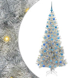 Albero di Natale con 300 LED con supporto Argento 180 cm PET