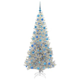 Albero di Natale con 300 LED con supporto Argento 180 cm PET