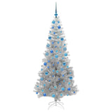 Albero di Natale con 300 LED con supporto Argento 180 cm PET