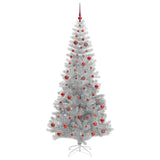 Albero di Natale con 300 LED con supporto Argento 210 cm PET