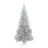 Albero di Natale con 300 LED con supporto Argento 210 cm PET
