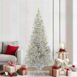 Albero di Natale con 300 LED con supporto Argento 210 cm PET