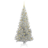 Albero di Natale con 300 LED con supporto Argento 210 cm PET