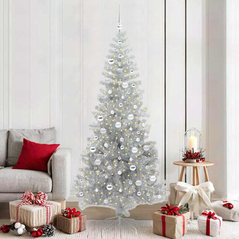 Albero di Natale con 300 LED con supporto Argento 210 cm PET
