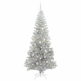 Albero di Natale con 300 LED con supporto Argento 210 cm PET