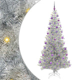 Albero di Natale con 300 LED con supporto Argento 210 cm PET