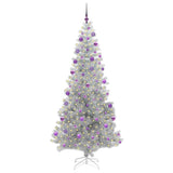 Albero di Natale con 300 LED con supporto Argento 210 cm PET